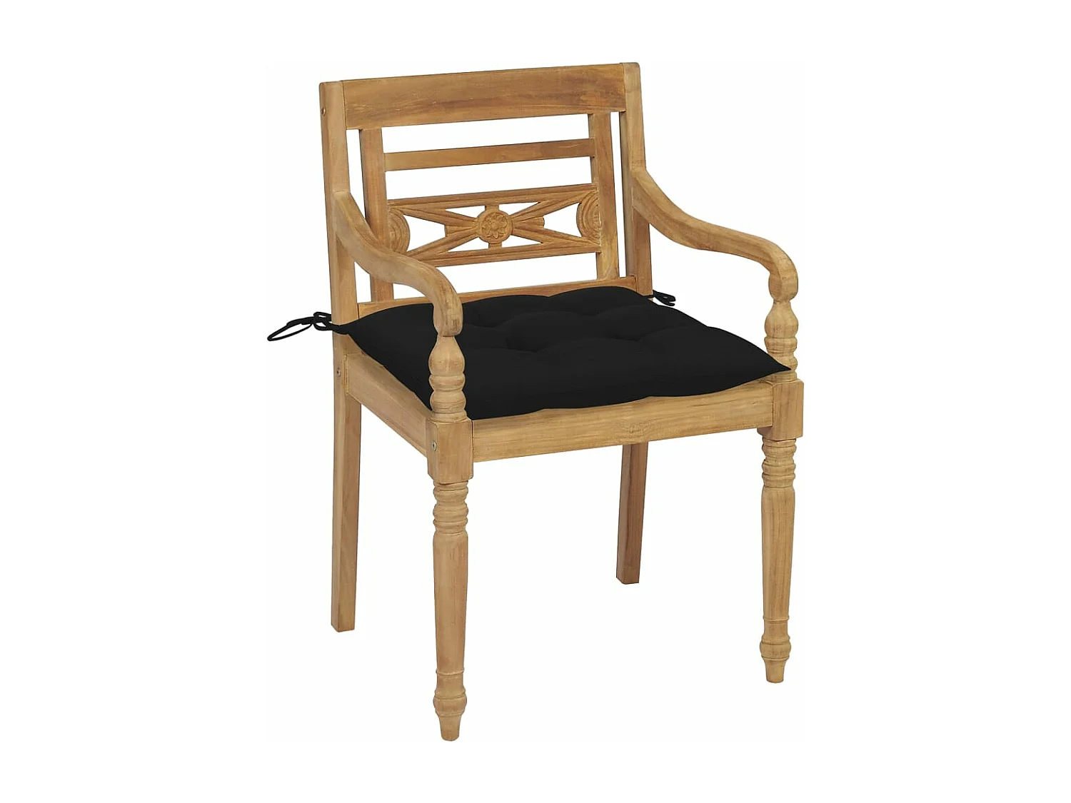 Cadeiras Batávia com almofadões 4 peças madeira de teca maciça