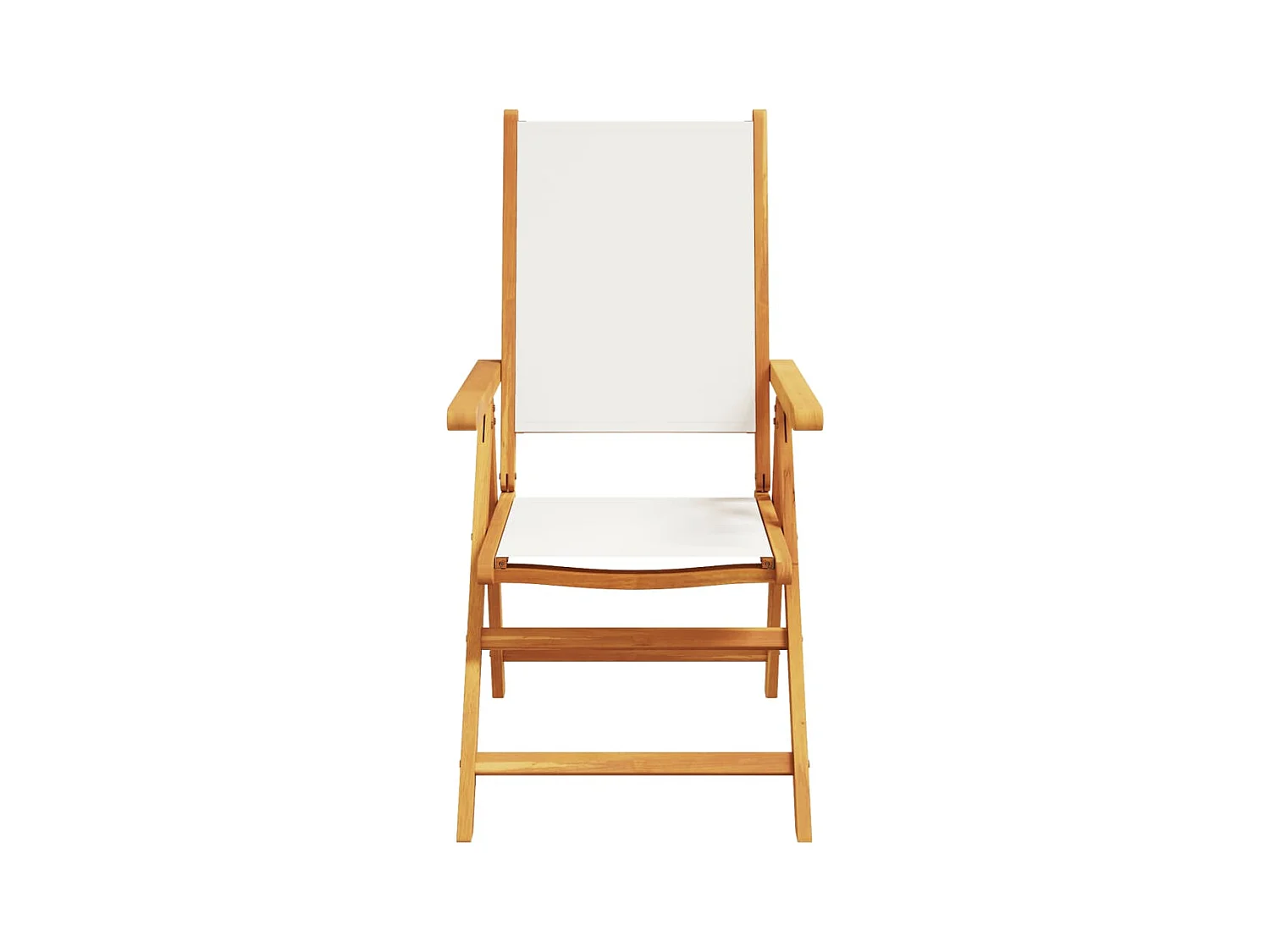 Chaises inclinables de jardin lot de 4 tissu et bois massif