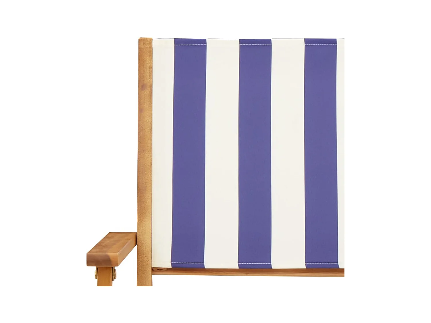 Sillas jardín reclinables 4 unidades madera maciza tela azul blanco