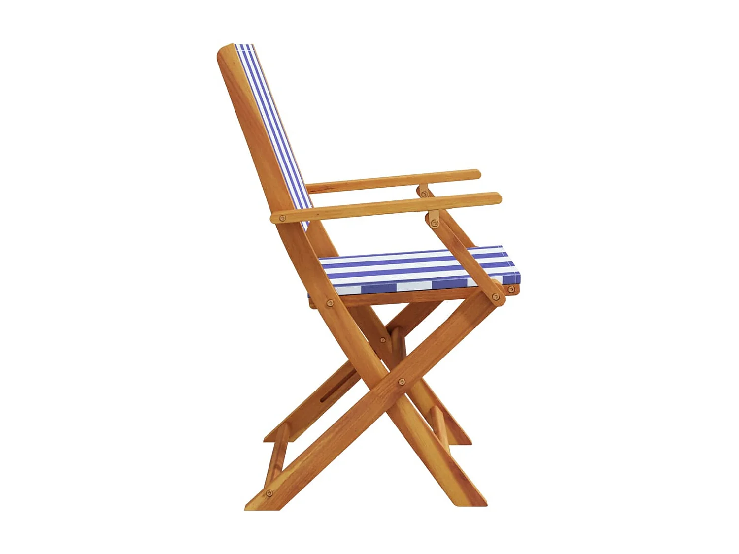 Chaises de jardin pliantes lot de 4 tissu et bois massif