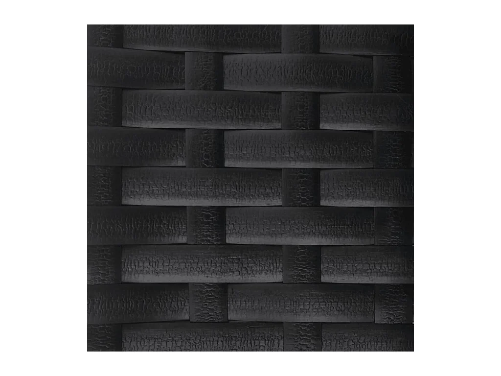 Fauteuil inclinable de jardin avec coussins noir résine tressée