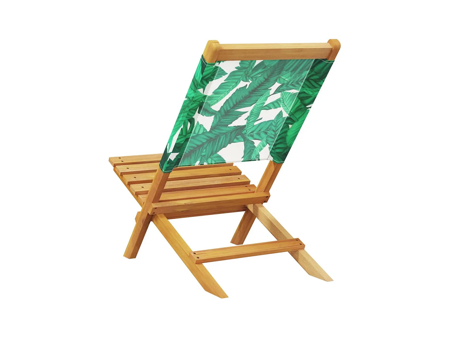 Chaises de jardin pliantes lot de 4 vert tissu et bois massif