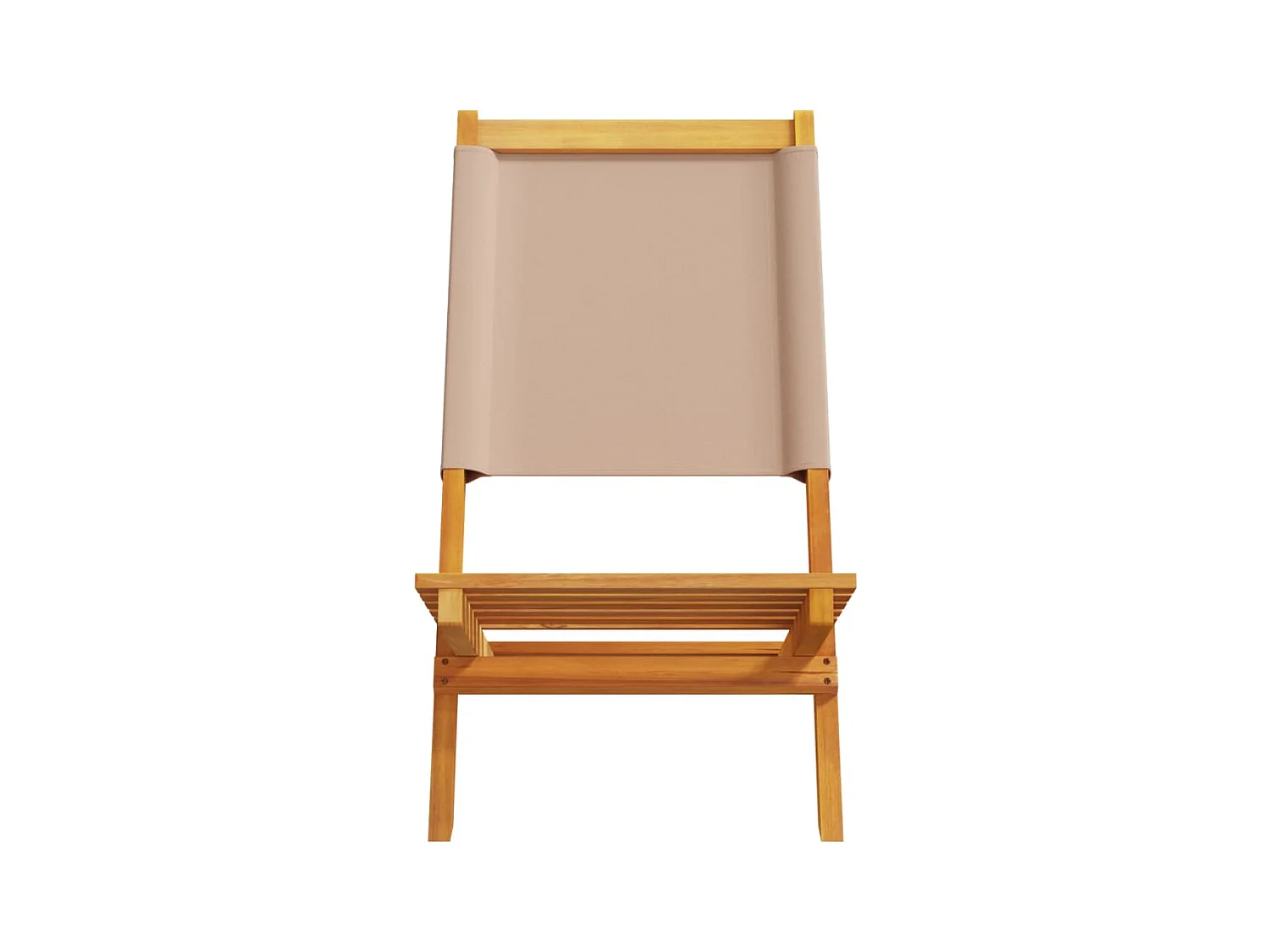 Chaises de jardin pliantes lot de 4 taupe tissu et bois massif