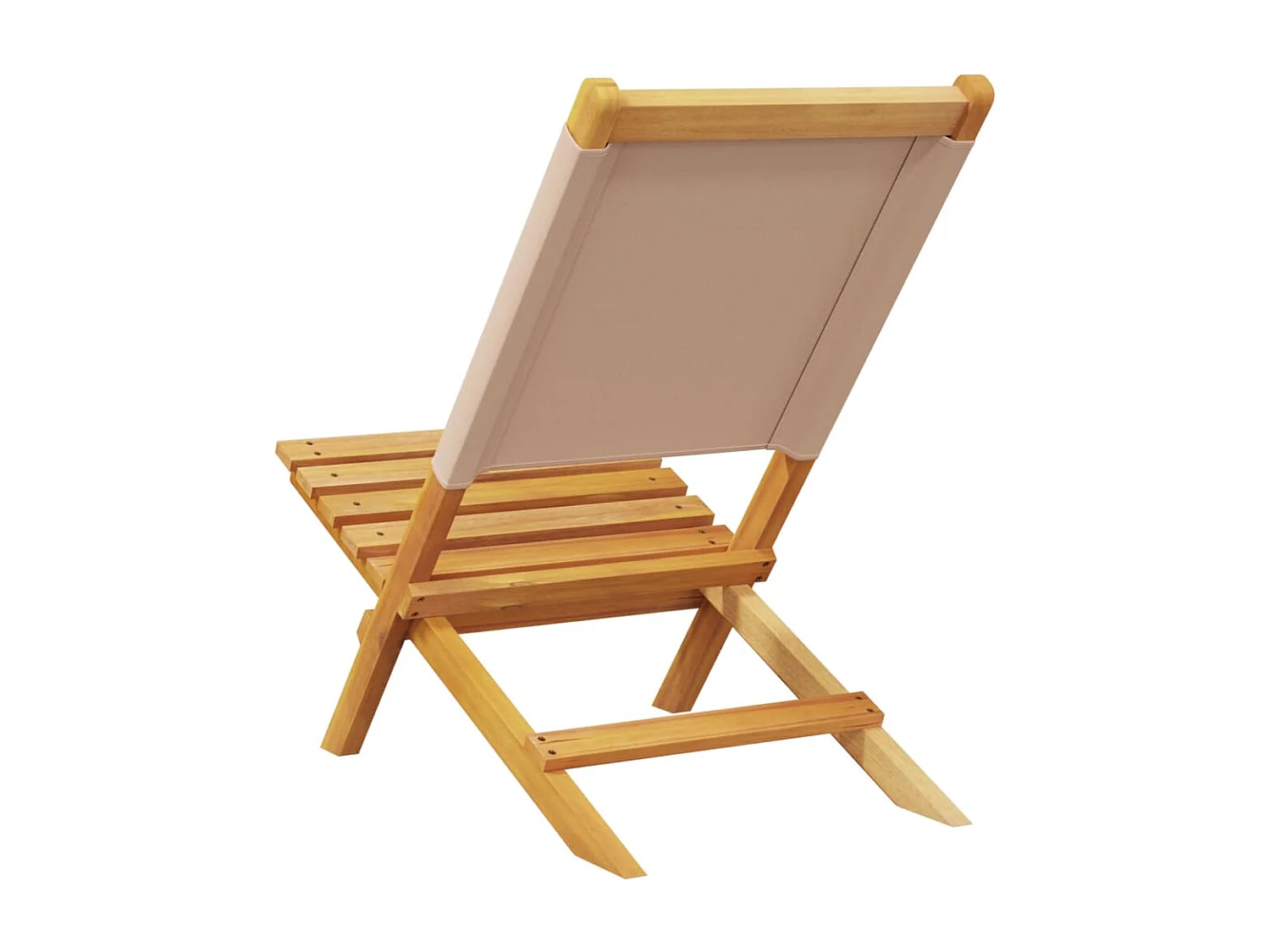 Chaises de jardin pliantes lot de 4 taupe tissu et bois massif