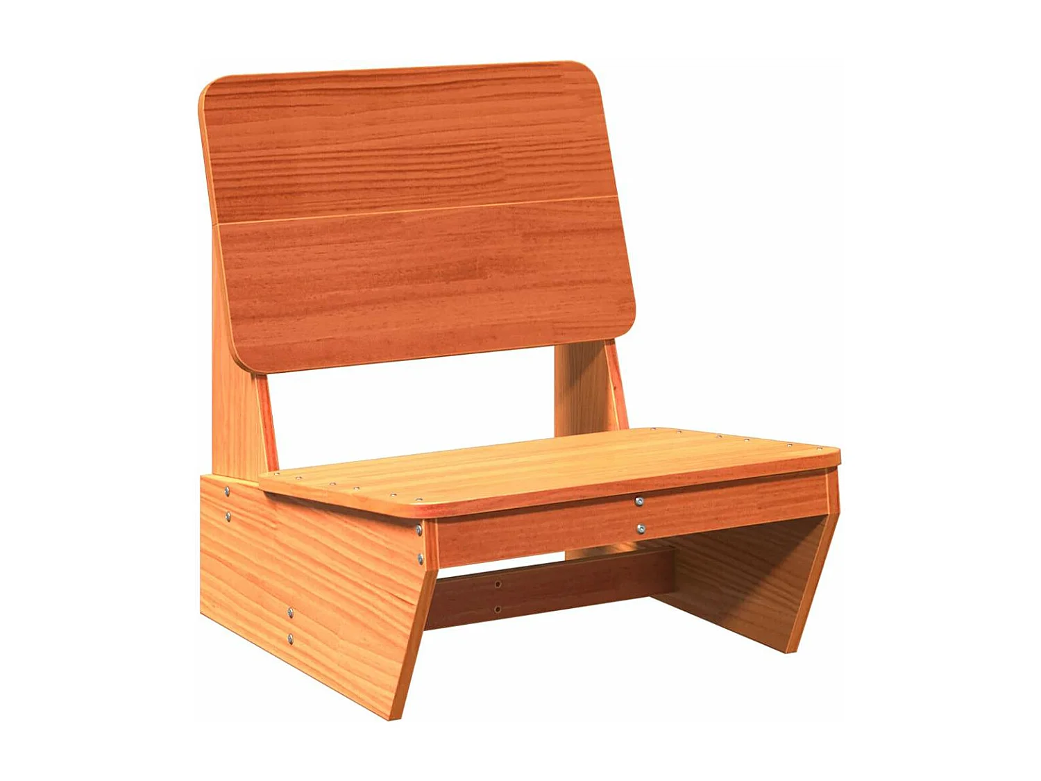 Chaise de jardin cire marron 60x64x70,5 cm bois de pin massif