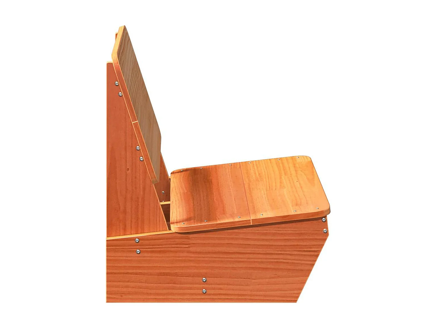 Silla de jardín madera maciza de pino marrón cera 60x64x70,5 cm
