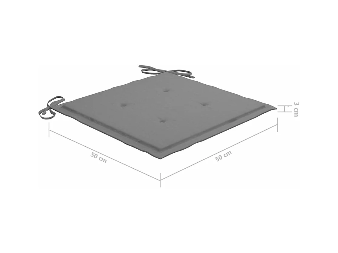 Chaises de jardin 6 pièces avec coussins Bois d'acacia solide