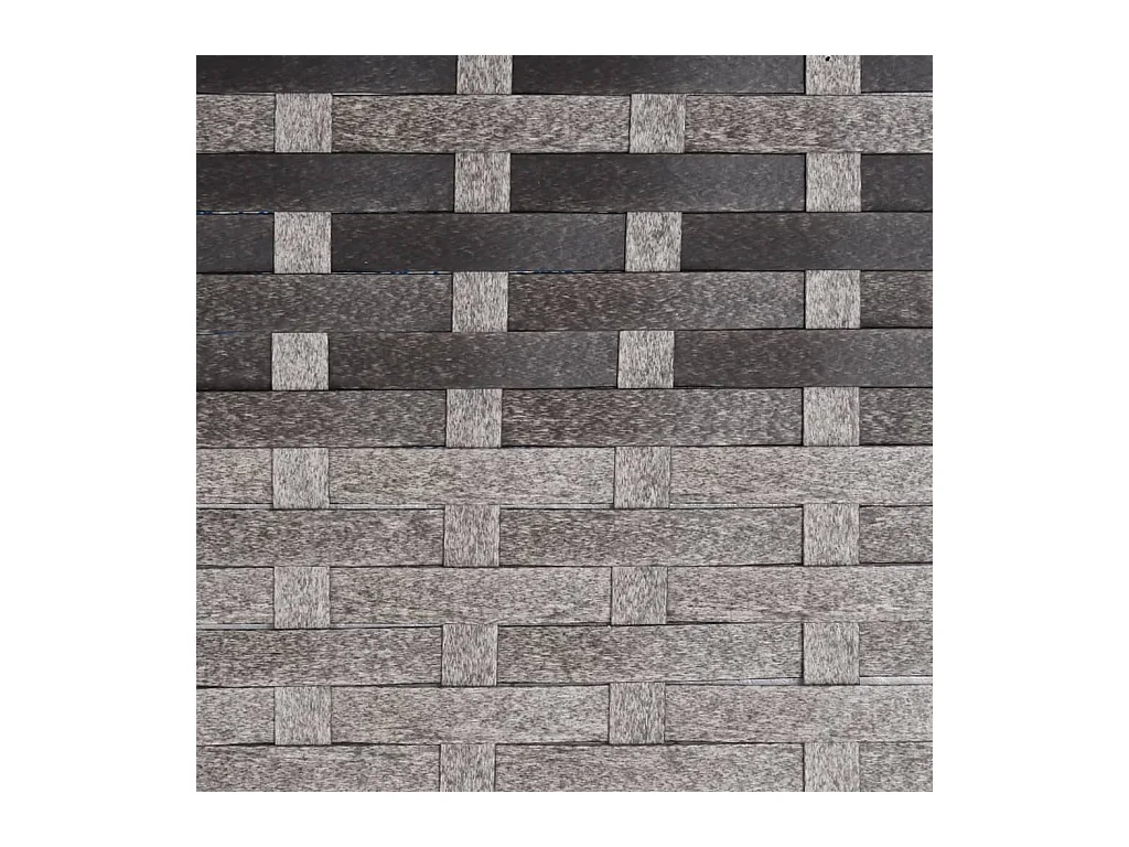 Chaise de jardin avec tabouret gris résine tressée