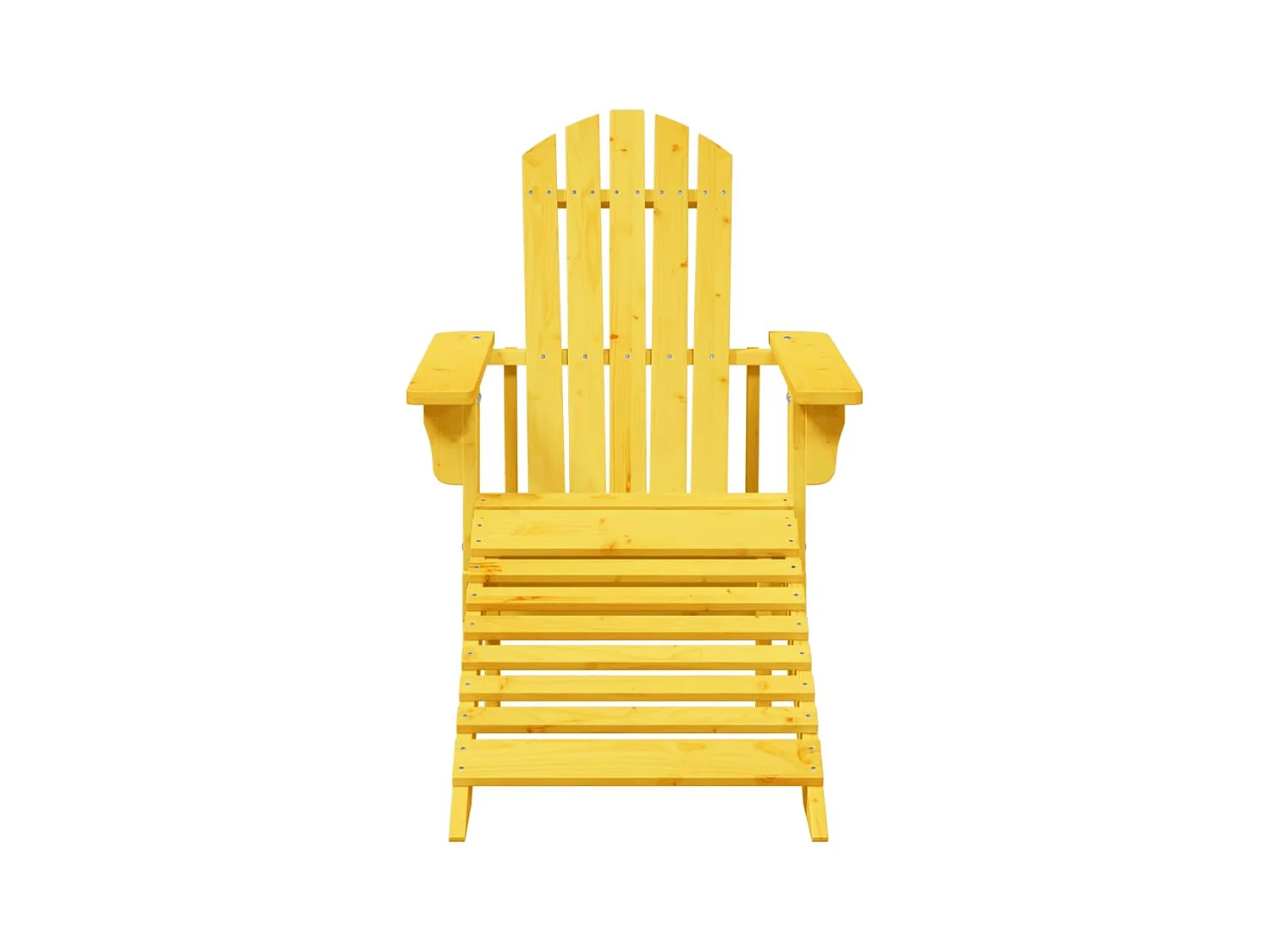Cadeira adirondack com otomana madeira de abeto maciça amarelo