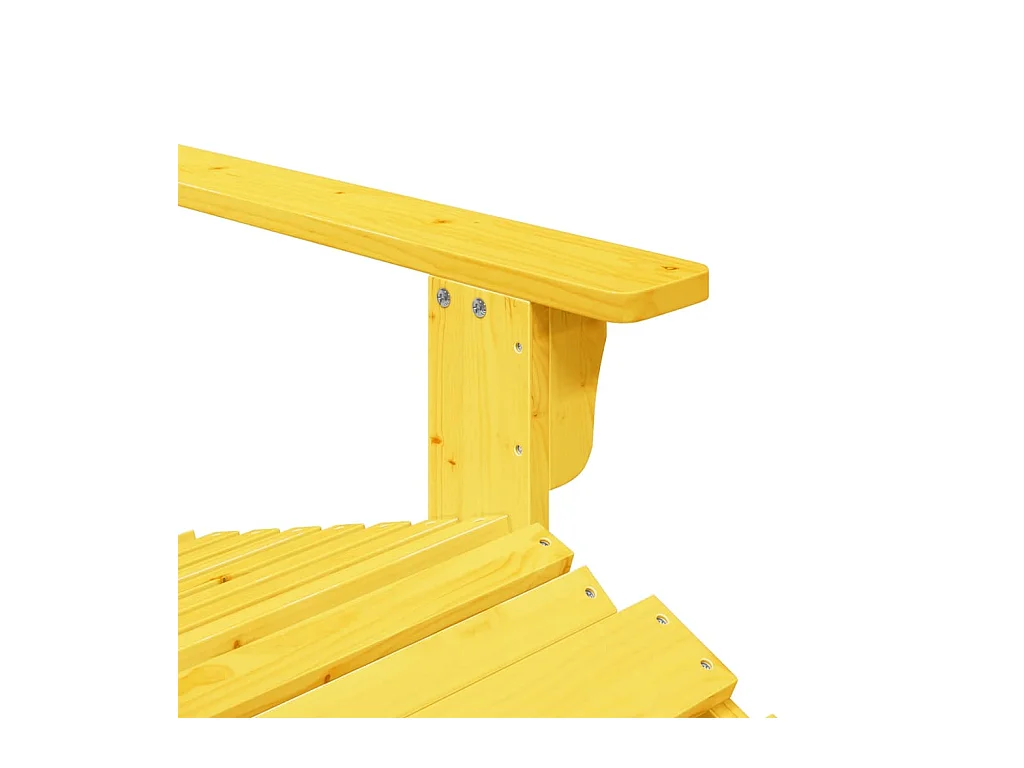 Cadeira adirondack com otomana madeira de abeto maciça amarelo