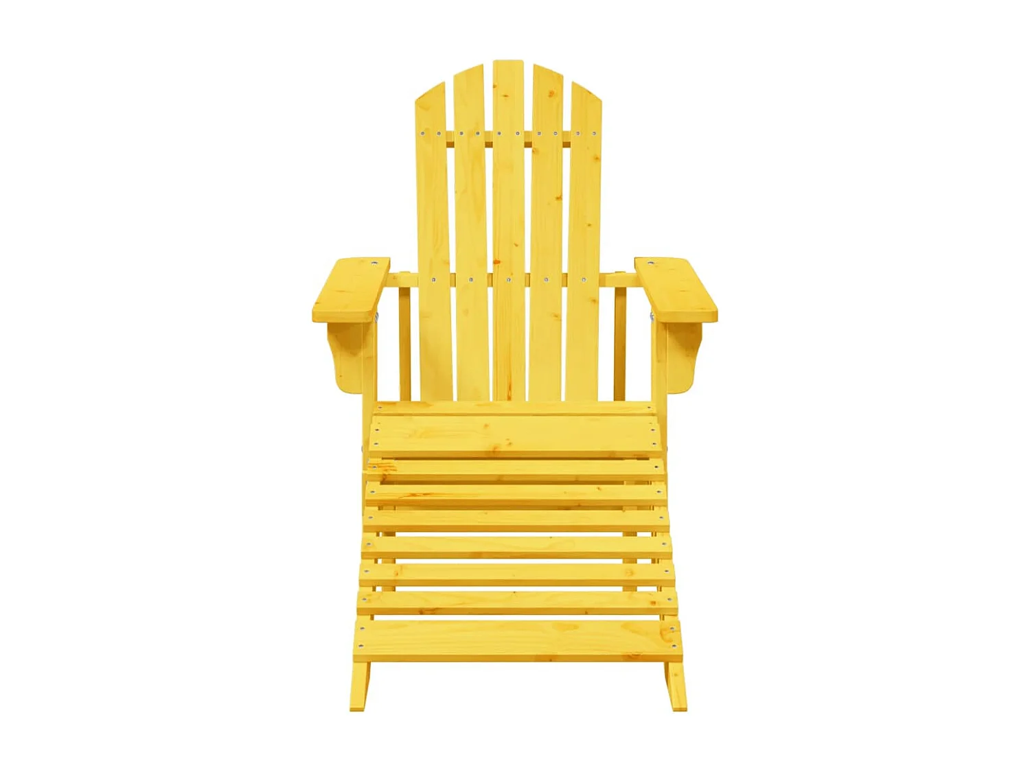 Cadeira adirondack com otomana madeira de abeto maciça amarelo