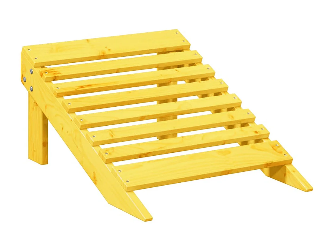 Cadeira adirondack com otomana madeira de abeto maciça amarelo
