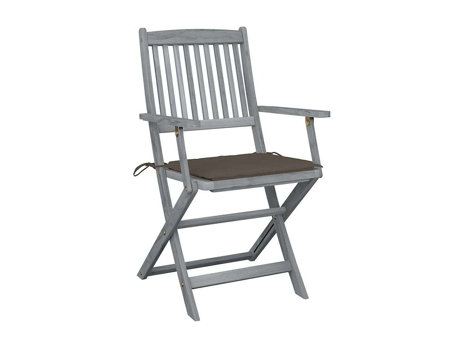 Chaises pliables d'extérieur 4 pièces avec coussins Bois d'acacia