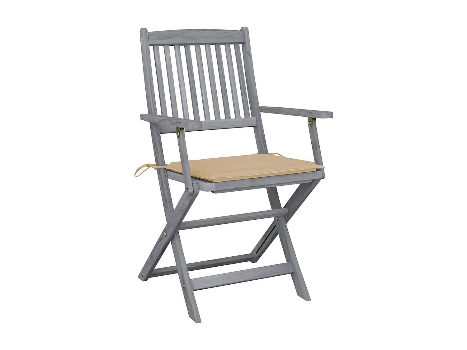 Chaises pliables d'extérieur 6 pièces avec coussins Bois d'acacia