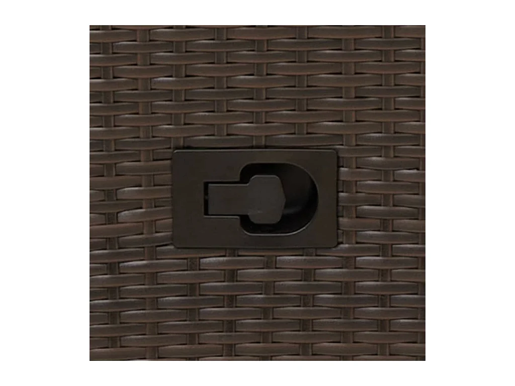 Chaise inclinable de jardin avec coussins marron résine tressée