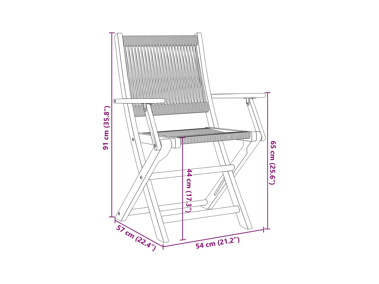 Chaises pliables de jardin 4 pièces gris bois d'acacia massif
