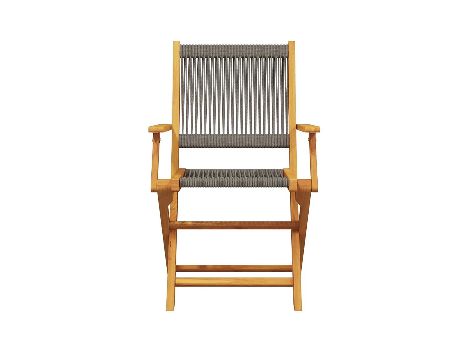 Chaises pliables de jardin 4 pièces gris bois d'acacia massif