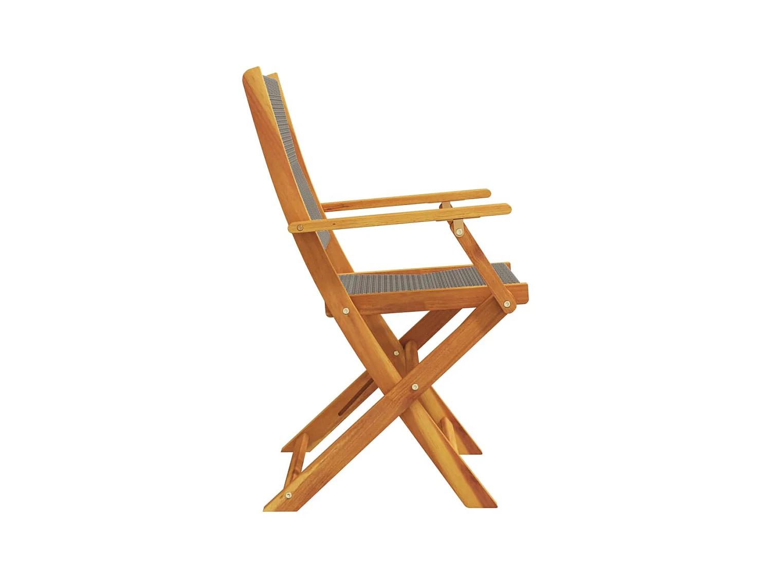 Chaises pliables de jardin 4 pièces gris bois d'acacia massif