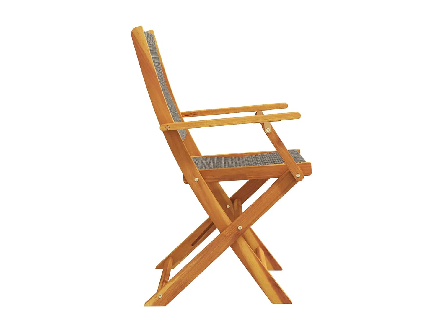 Tuinstoelen 4 st inklapbaar massief acaciahout grijs