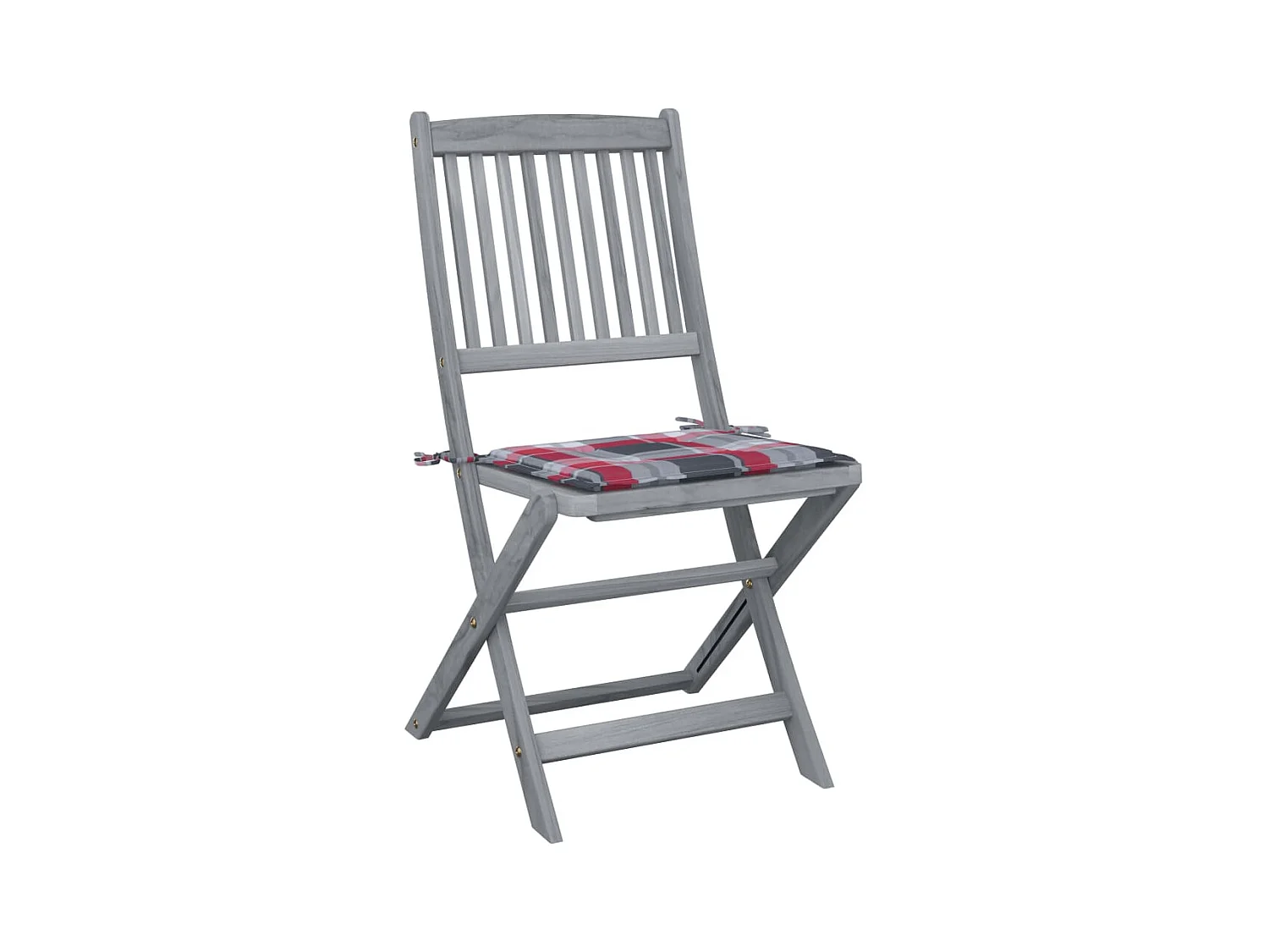 Chaises pliables d'extérieur 4 pièces avec coussins Bois d'acacia