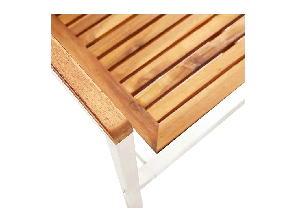 Chaises de jardin 4 pièces avec coussins Bois d'acacia massif