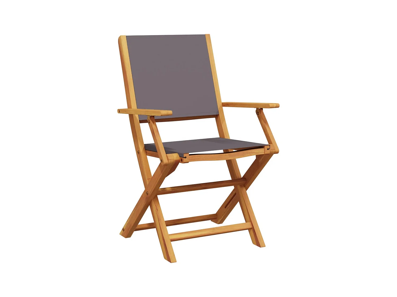 Chaises de jardin pliantes lot de 4 tissu et bois massif