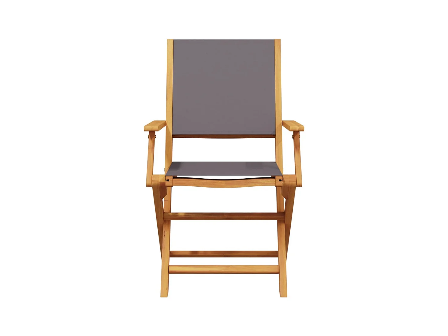 Chaises de jardin pliantes lot de 4 tissu et bois massif