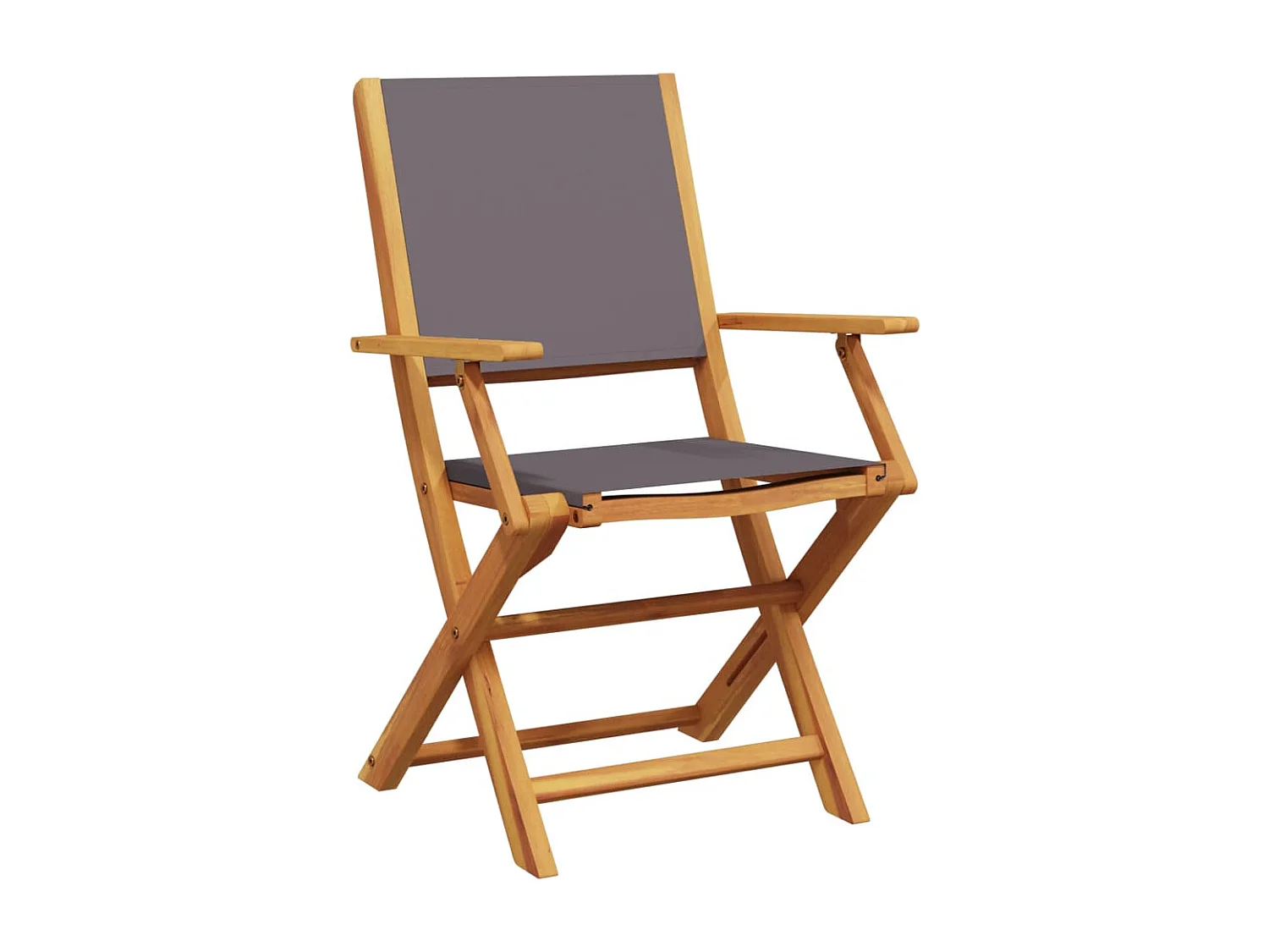 Tuinstoelen 4 stukkeninklapbaar massief hout en stof antracietkleur