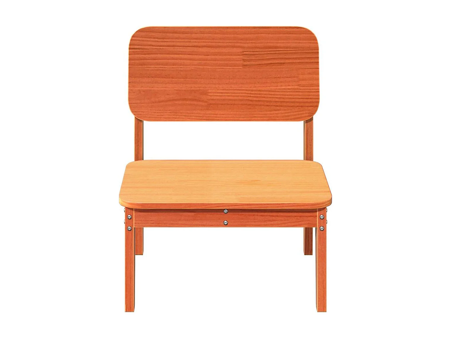 Chaise de jardin cire marron 60x52,5x72 cm bois de pin massif