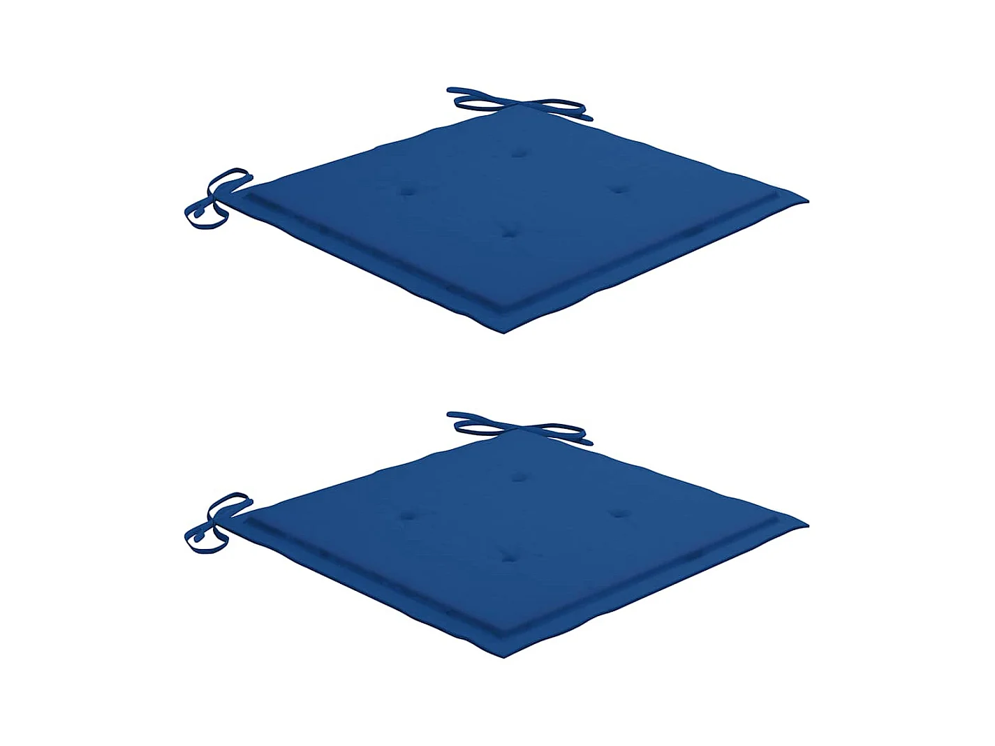 Chaises à dîner d'extérieur 2 pièces avec coussins Acacia massif