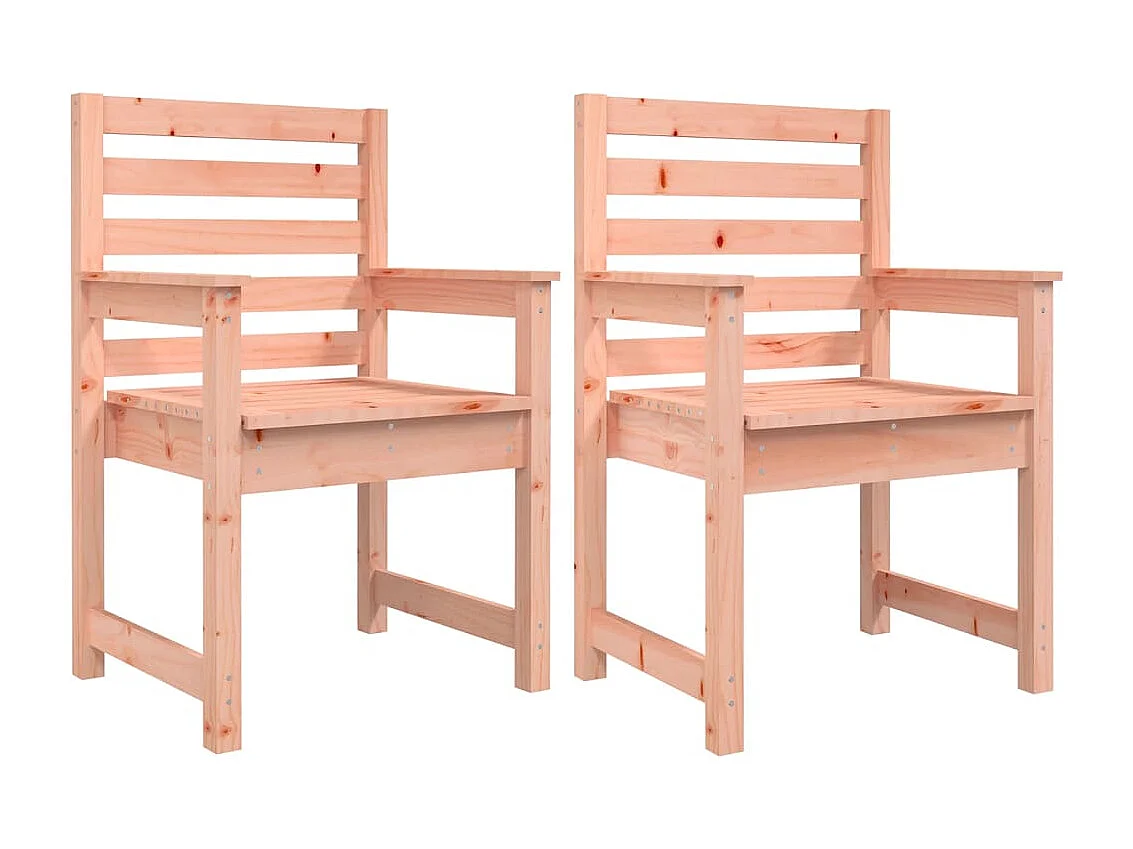 Chaises de jardin 2 pièces 60x48x91 cm bois massif de douglas