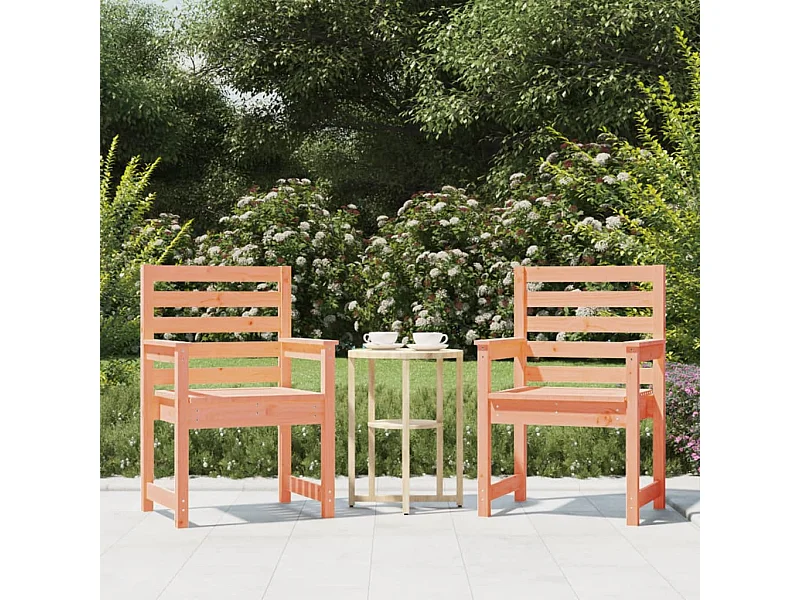 Chaises de jardin 2 pièces 60x48x91 cm bois massif de douglas