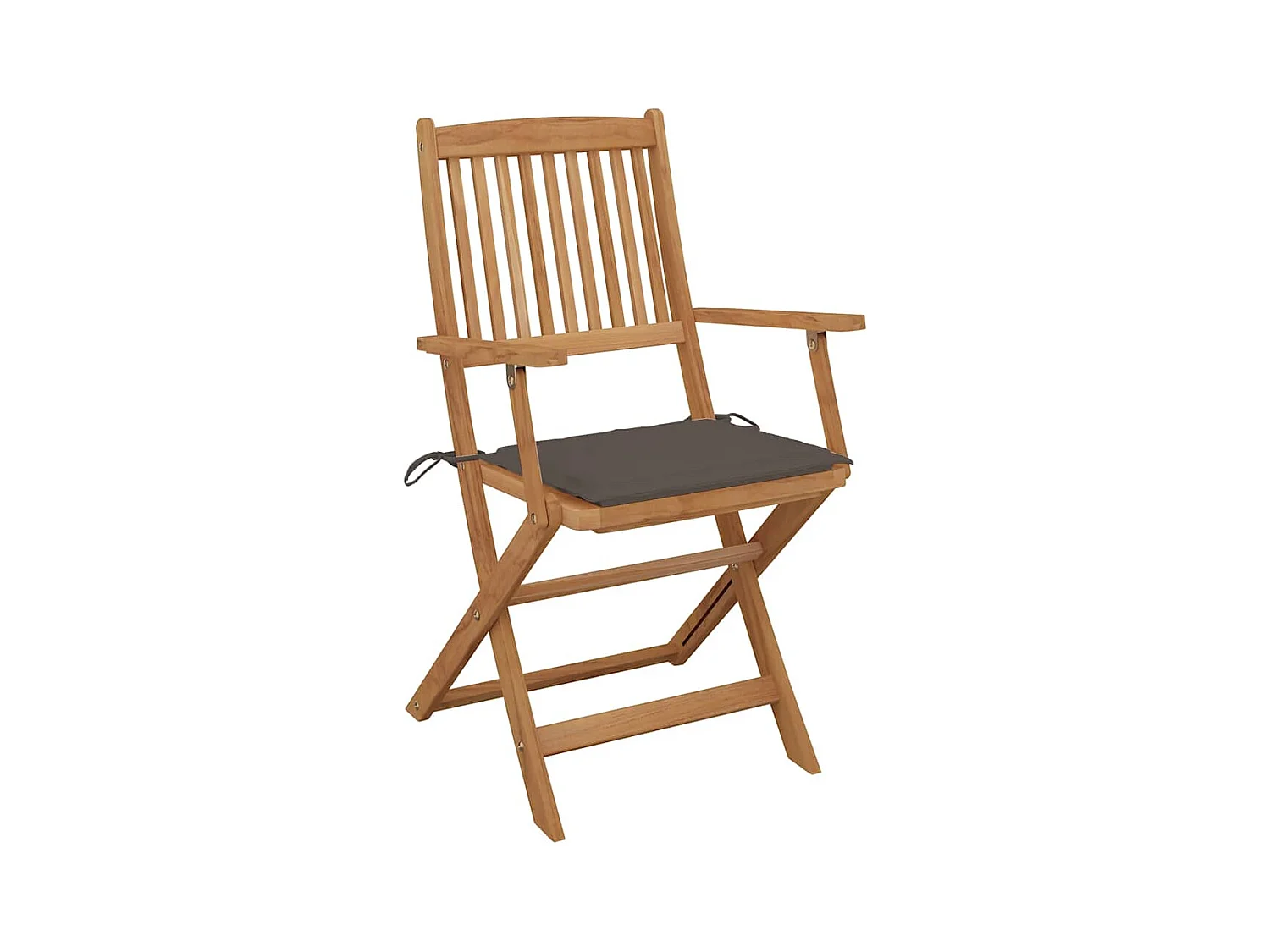 Chaises pliables de jardin 8 pièces avec coussins Bois d'acacia