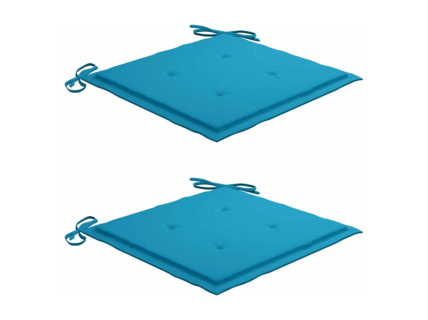 Chaises de jardin avec coussins 2 pièces Acacia solide et acier