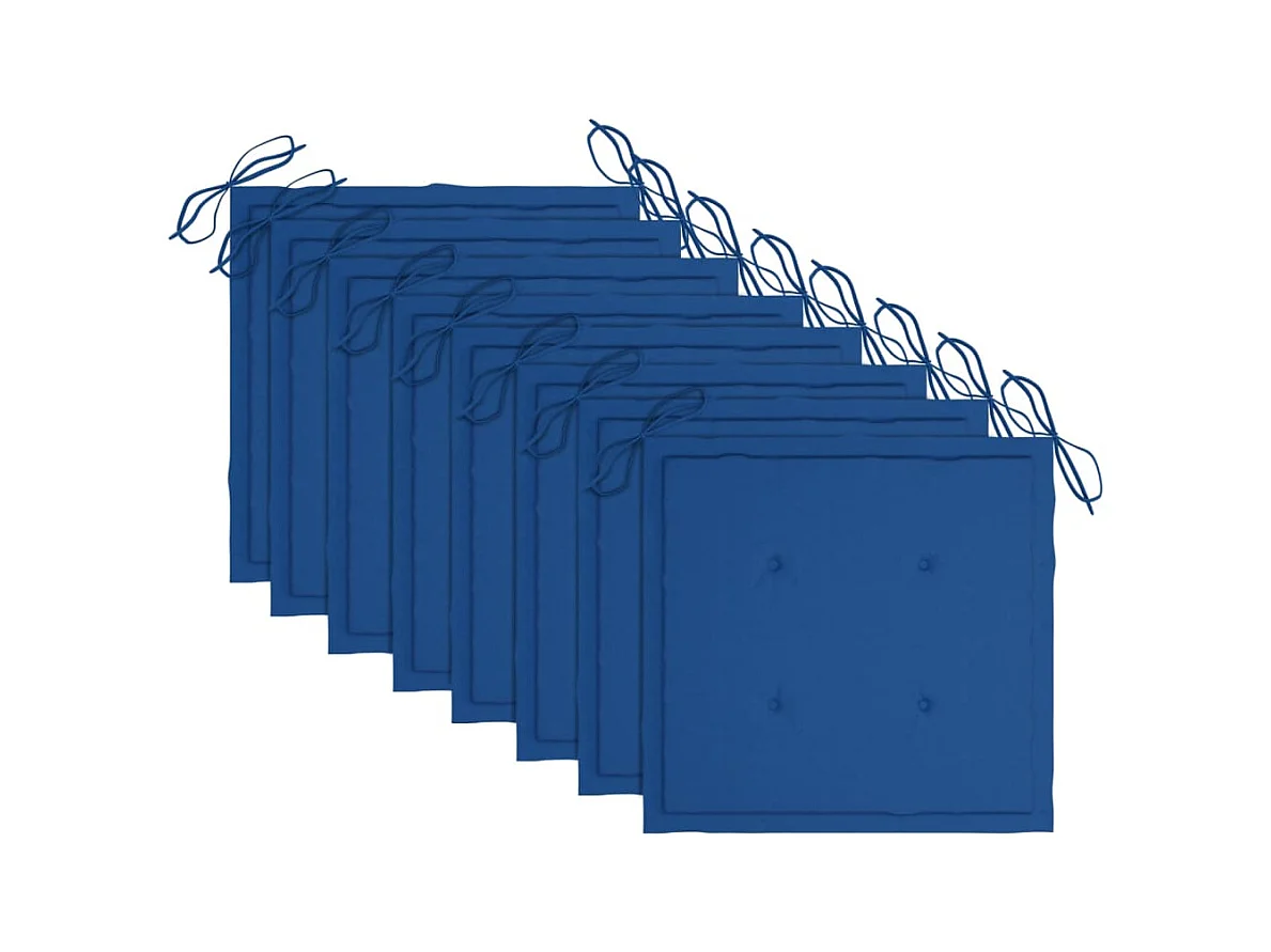 Chaises de jardin 8 pièces avec coussins Bois d'acacia solide
