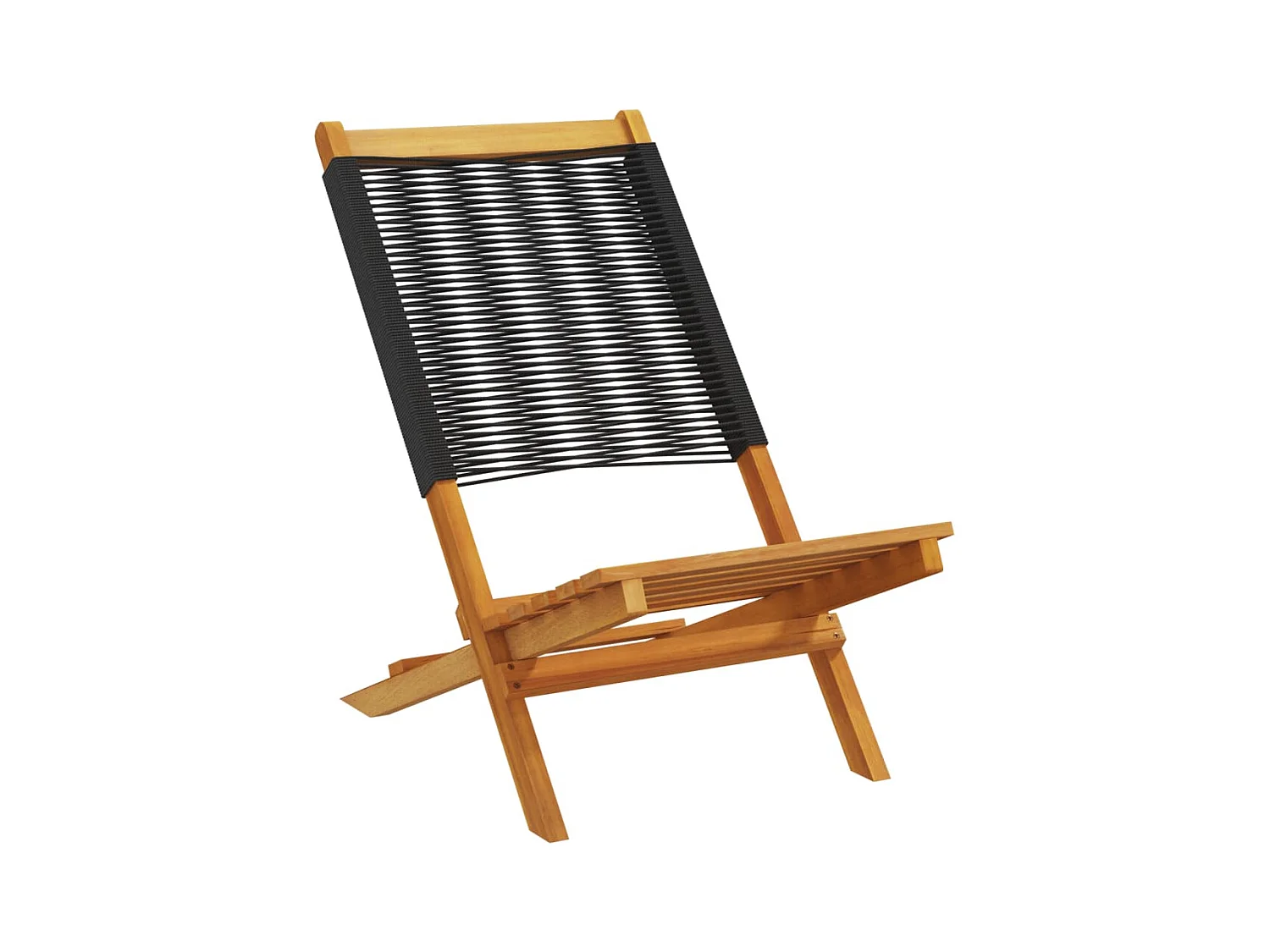 Chaises de jardin pliantes lot de 8 noir bois d'acacia massif