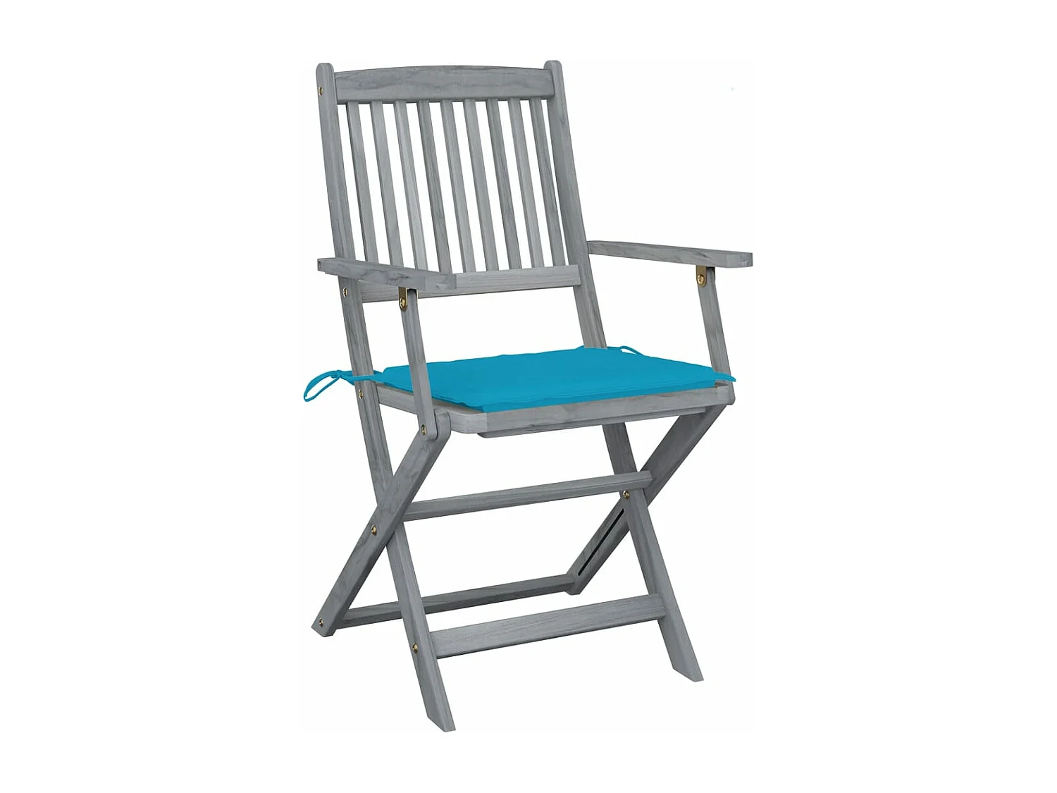 Sillas de jardín plegables 4 unidades cojines madera maciza acacia