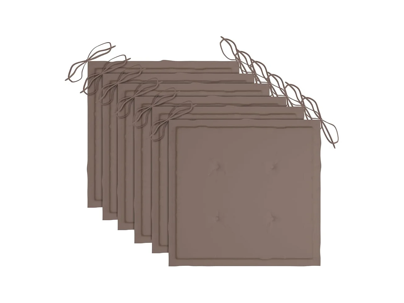 Chaises de jardin 6 pièces avec coussins Bois d'acacia solide