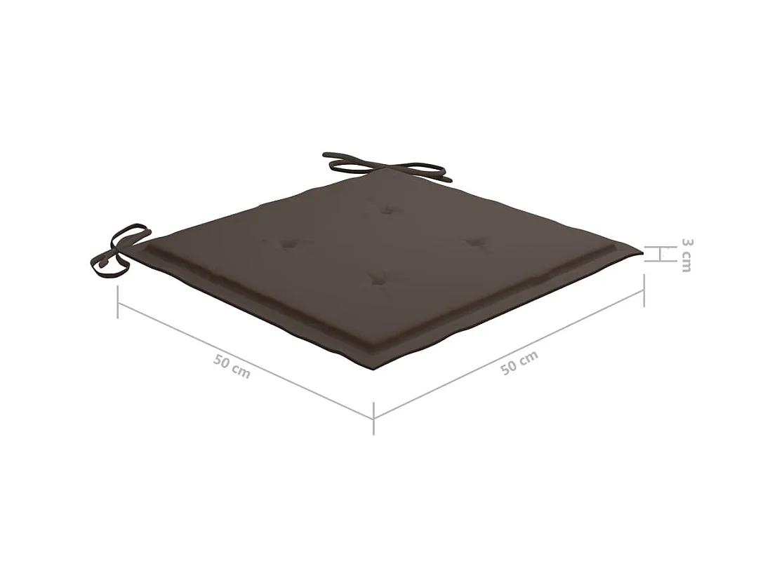 Chaises de jardin 6 pièces avec coussins Bois d'acacia solide