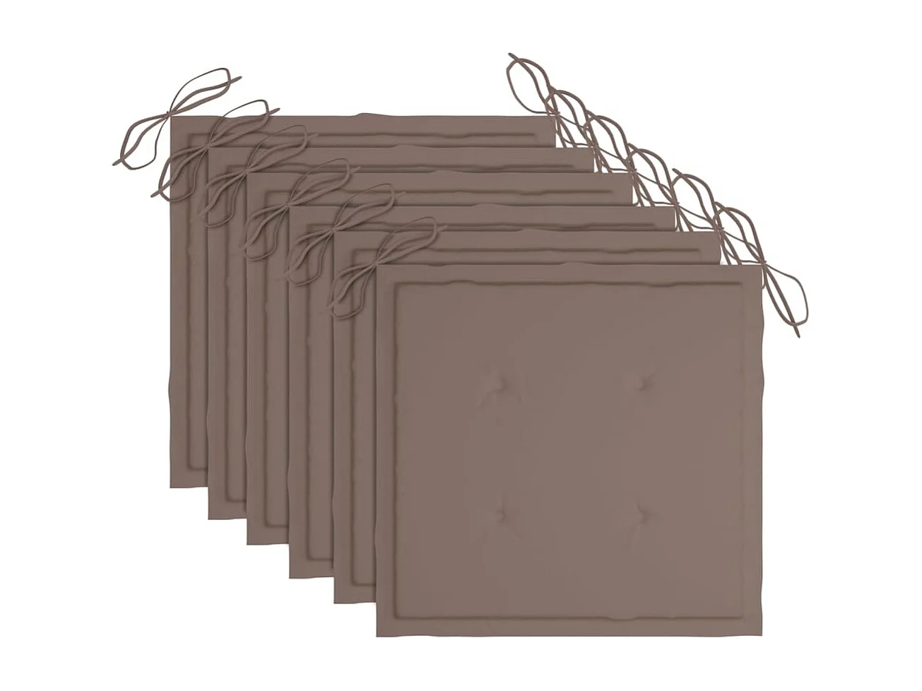 Chaises de jardin 6 pièces avec coussins Bois d'acacia solide