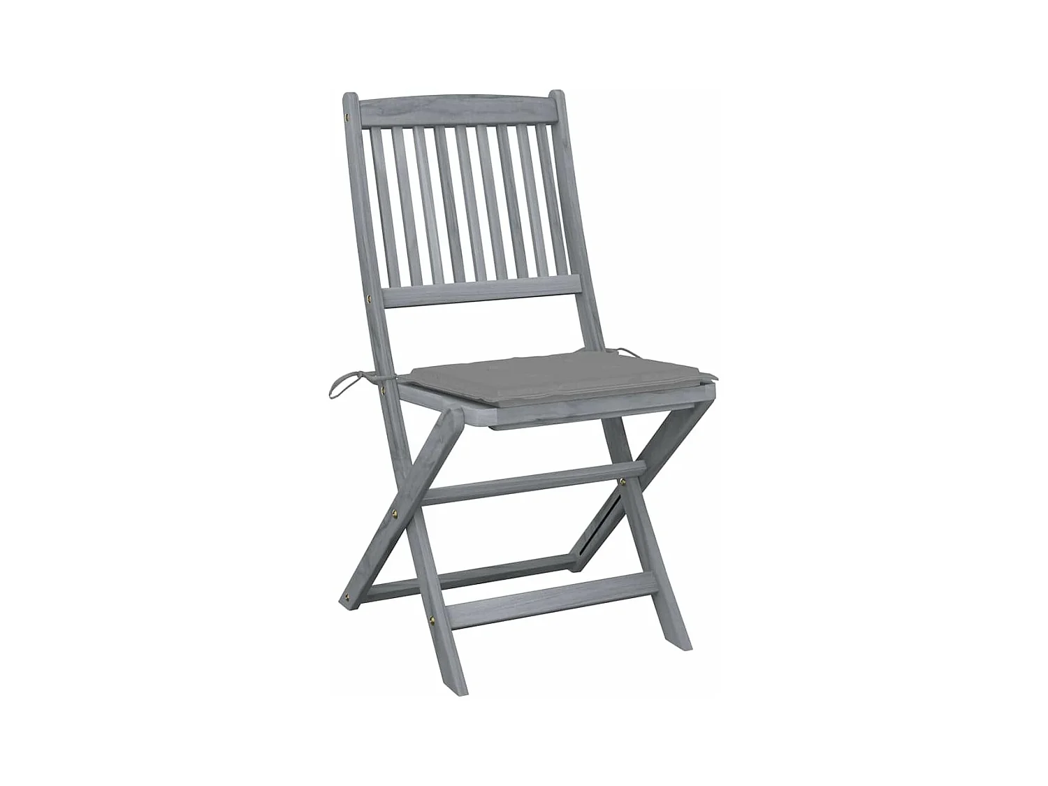 Chaises pliables d'extérieur 4 pièces avec coussins Bois d'acacia