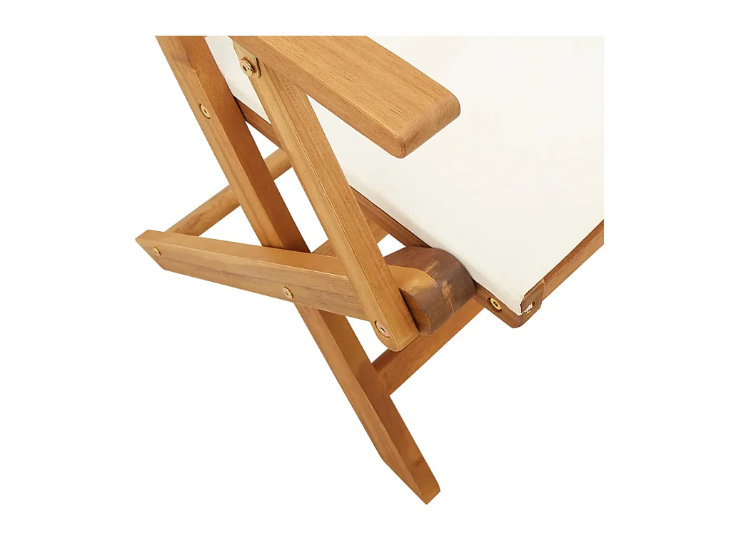 Chaises de jardin pliantes lot de 8 tissu et bois massif