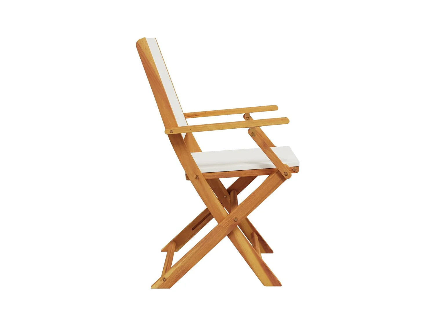 Chaises de jardin pliantes lot de 8 tissu et bois massif