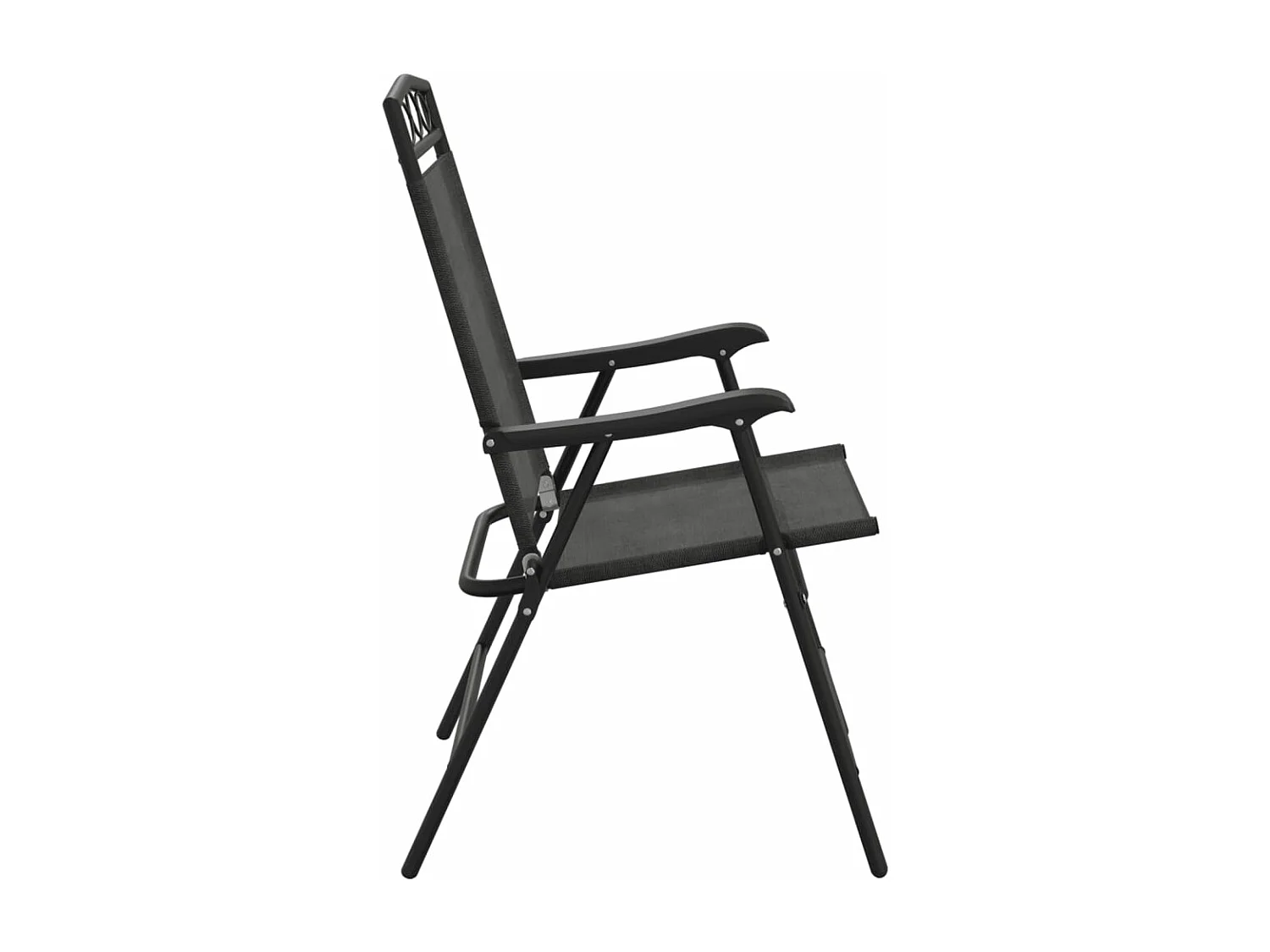 Chaises de jardin pliables lot de 8 en acier et textilène