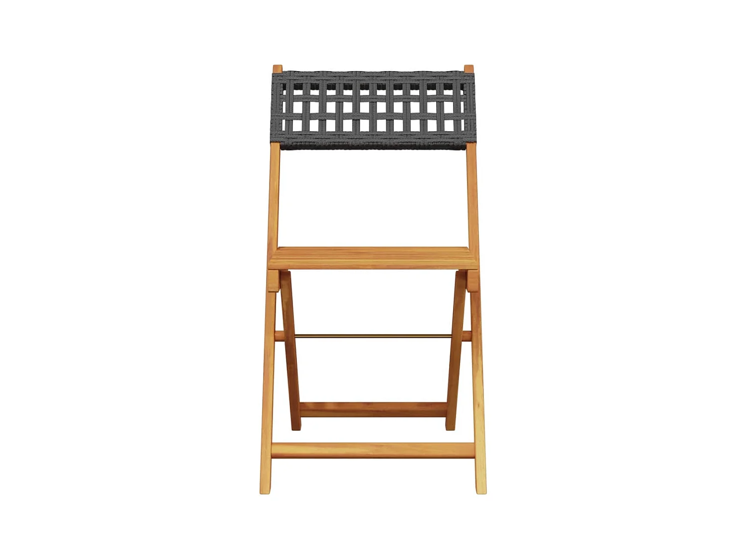 Chaises de jardin pliantes lot de 4 noir poly rotin bois massif