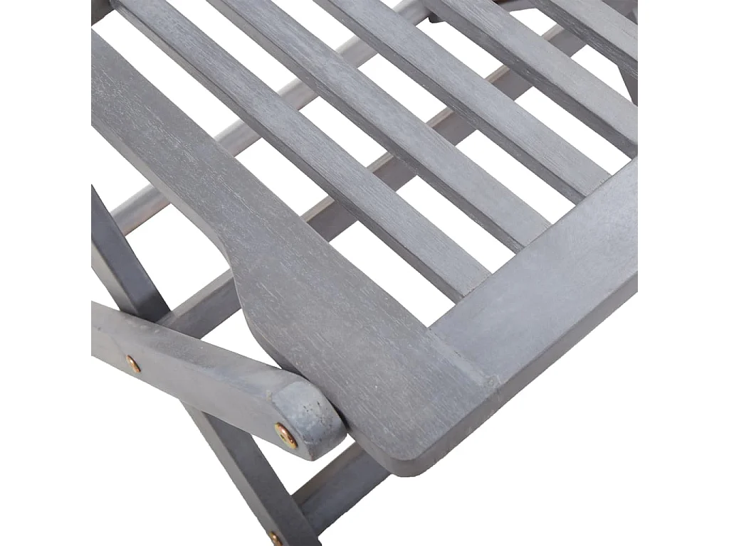 Chaises pliables d'extérieur 2 pièces avec coussins Bois d'acacia