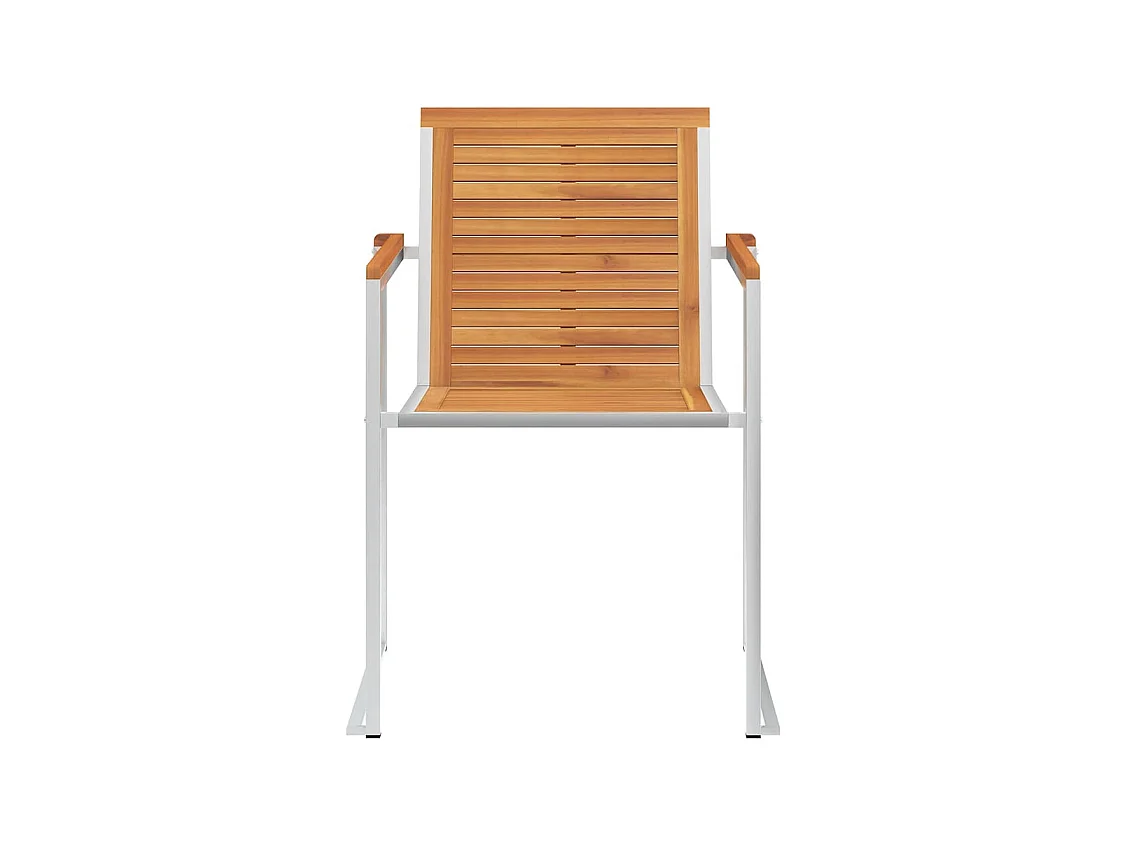 Chaises de jardin 8 pièces avec coussins Bois d'acacia solide