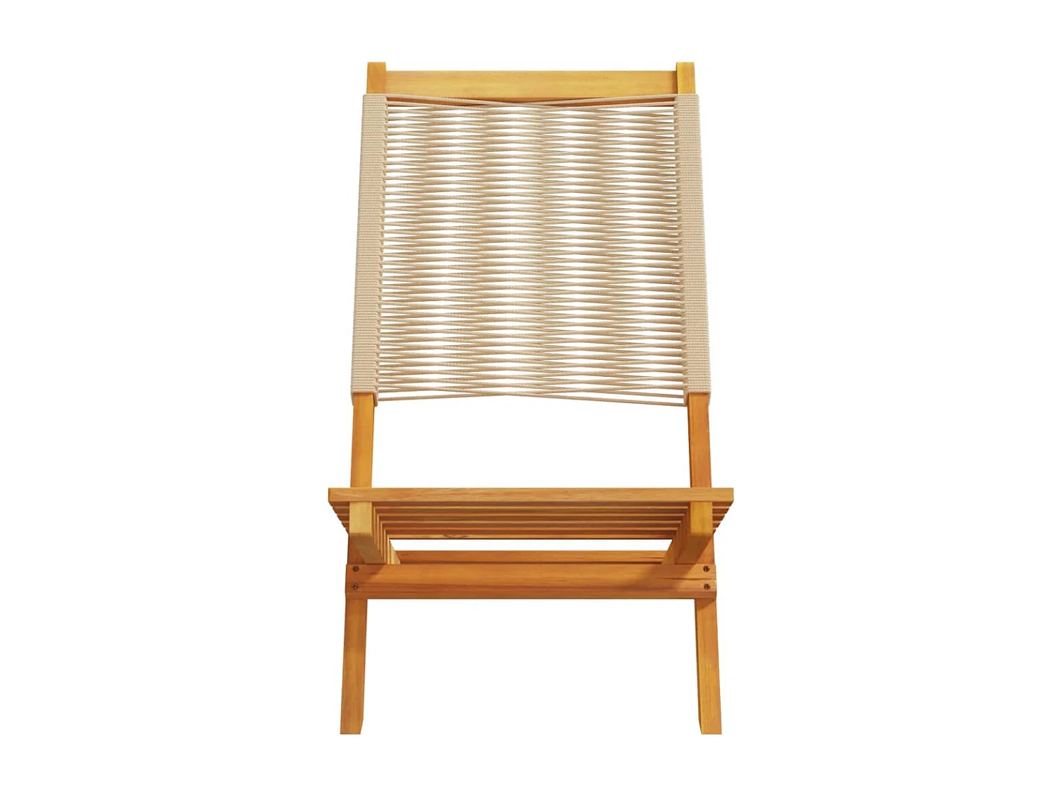 Chaises de jardin pliantes lot de 4 beige bois d'acacia massif