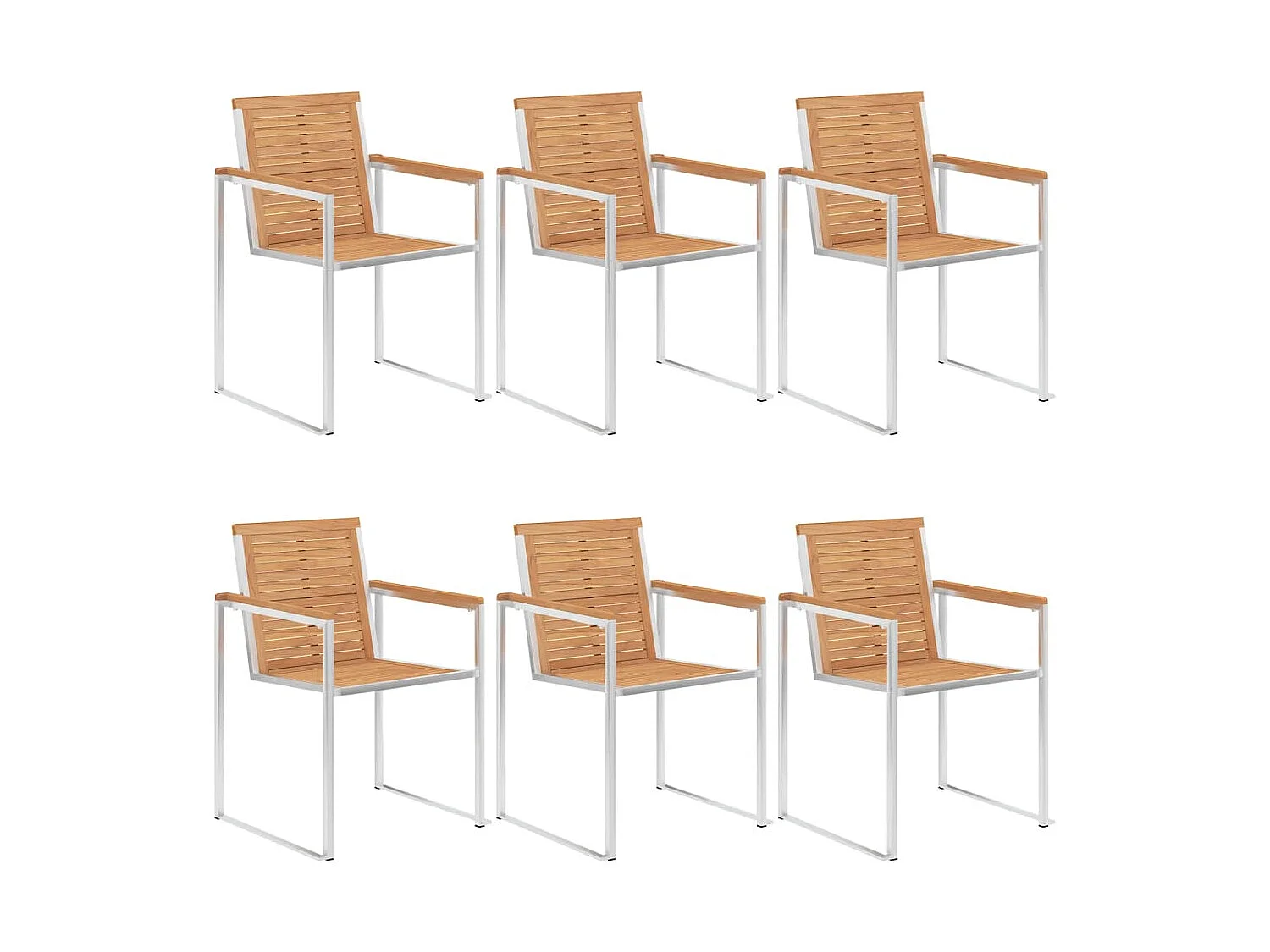 Sillas de jardín y cojines 6 unidades madera maciza de acacia