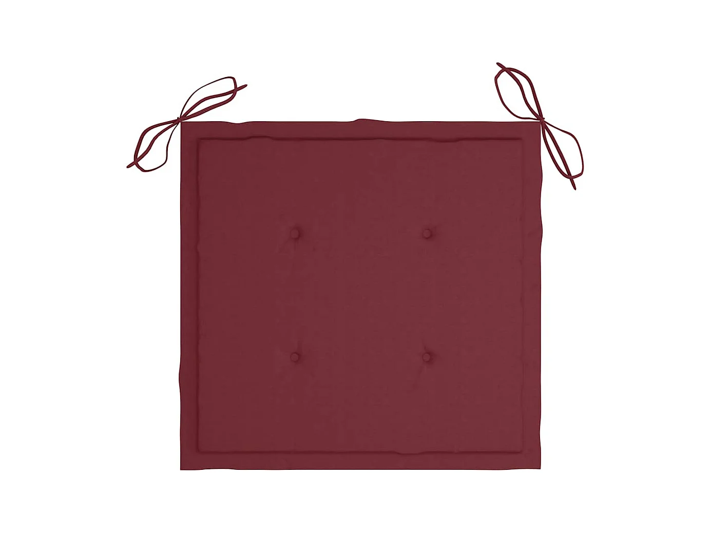 Sillas de jardín 3 unidades madera teca con cojines rojo tinto